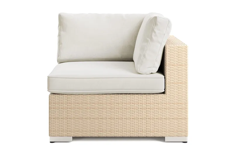 Bahamas Hjørnemodul Utendørs i Kunstrotting, Beige
