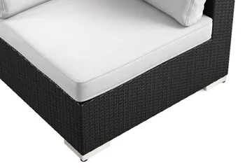 Bahamas Hjørnemodul Utendørs i Kunstrotting - Svart - Hagemøbler & utemiljø - Øvrig hagemøbler - Moduler