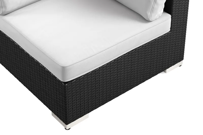 Bahamas Hjørnemodul Utendørs i Kunstrotting - Svart - Hagemøbler & utemiljø - Øvrig hagemøbler - Moduler