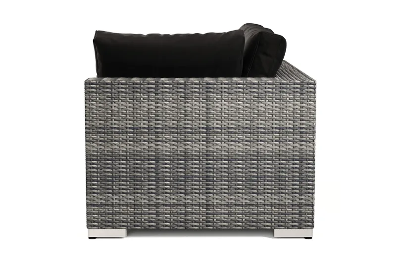 Bahamas Venstremodul Utendørs 140 cm i Kunstrotting - Grå - Hagemøbler & utemiljø - Øvrig hagemøbler - Moduler