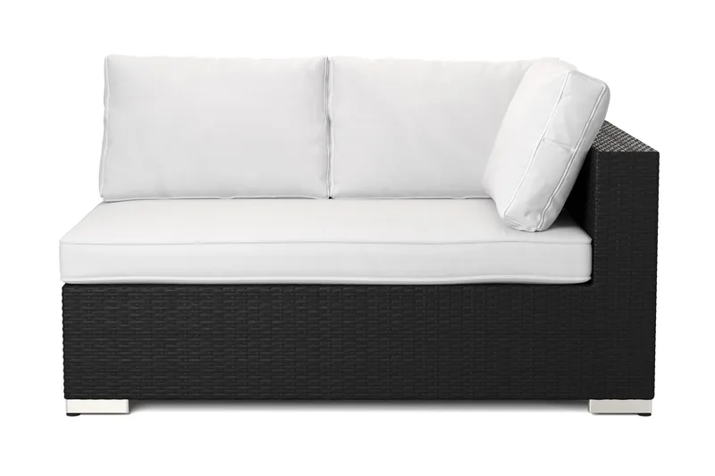 Bahamas Venstremodul Utendørs 140 cm i Kunstrotting, Svart