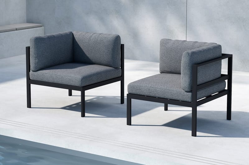 Copacabana hjørnemodul 74 cm utendørs - Svart - Hagemøbler & utemiljø - Øvrig hagemøbler - Moduler