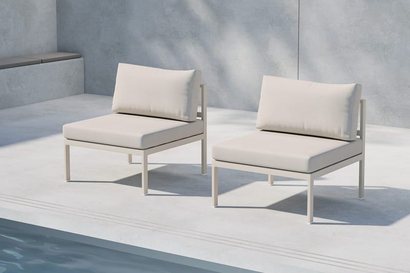 Copacabana midtmodul 70 cm utendørs - Beige - Hagemøbler & utemiljø - Øvrig hagemøbler - Moduler - Midtmodul hagesofa