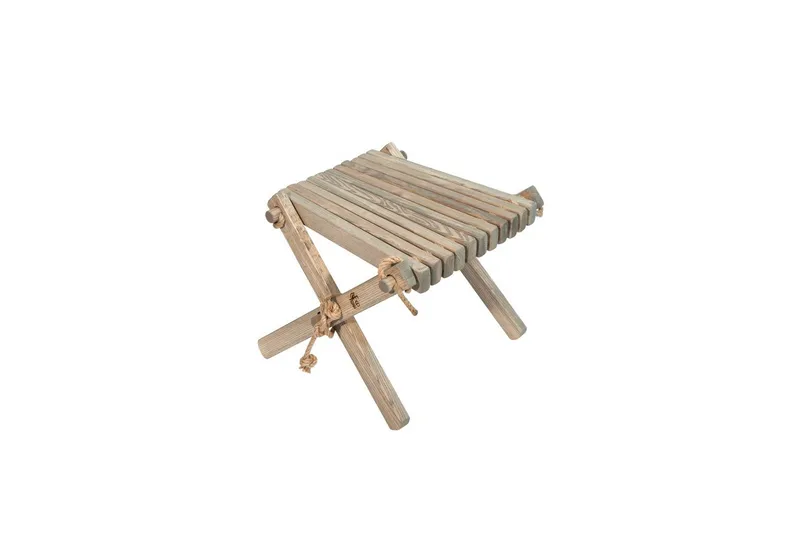 Fotpall EcoFurn Lilli Ask Oljet Grå, Ask Oljet Grå