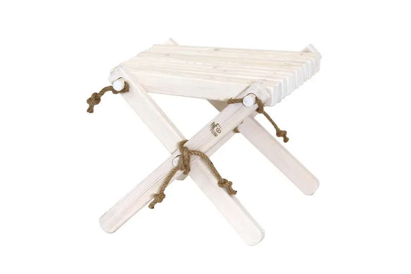 Fotpall Hillerstorp Lilli Furu lasert hvit, Furu lasert hvit