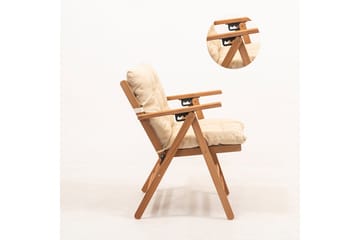 Skammel Narwani - Cream/Naturell - Hagemøbler & utemiljø - Øvrig hagemøbler - Moduler - Fotskammel & krakk utendørs