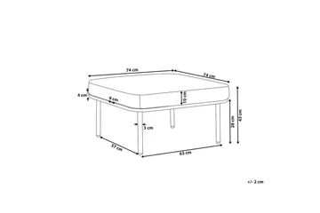 Fotstöd Beliani Senise Grey - Hagemøbler & utemiljø - Øvrig hagemøbler - Moduler