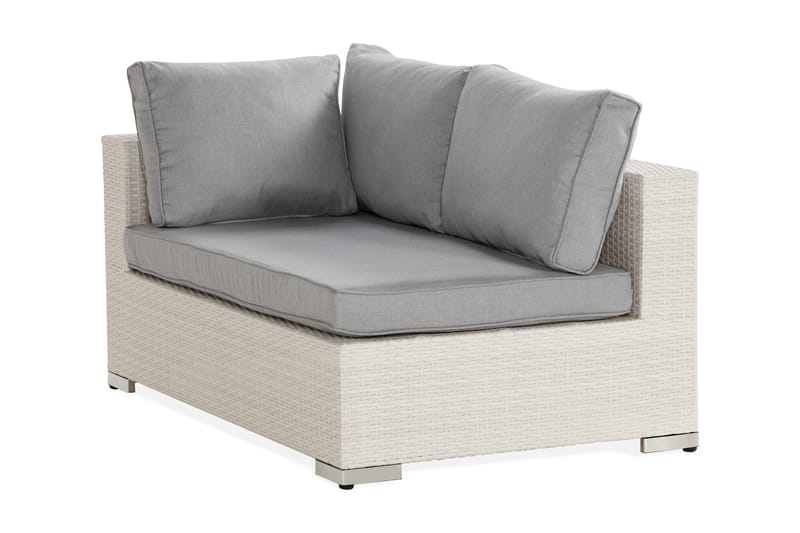 Høyremodul Bahamas 140 cm - Hvit - Moduler - Hjørnemodul hagesofa