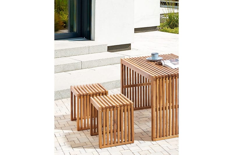 Hagekrakker sett med 2 Bellano - Hagemøbler & utemiljø - Øvrig hagemøbler - Moduler - Fotskammel & krakk utendørs