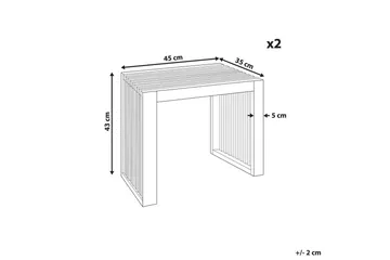 Hagekrakker sett med 2 Bellano - Hagemøbler & utemiljø - Øvrig hagemøbler - Moduler - Fotskammel & krakk utendørs