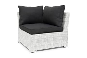 Hjørnedel Wisconsin Kunstrotting/Hvit - Hvit|Svart - Hagemøbler & utemiljø - Øvrig hagemøbler - Moduler