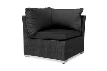 Hjørnedel Wisconsin Kunstrotting/Svart - Svart - Hagemøbler & utemiljø - Øvrig hagemøbler - Moduler