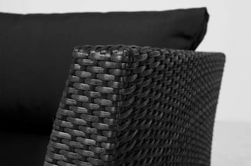 Hjørnedel Wisconsin Kunstrotting/Svart - Svart - Hagemøbler & utemiljø - Øvrig hagemøbler - Moduler