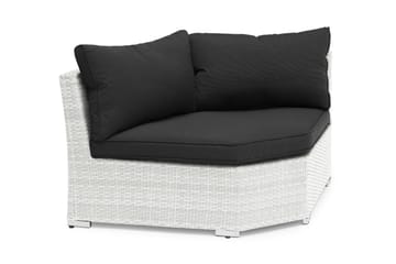 Hjørnedel Wisconsin Rund Kunstrotting/Hvit - Hvit - Hagemøbler & utemiljø - Øvrig hagemøbler - Moduler