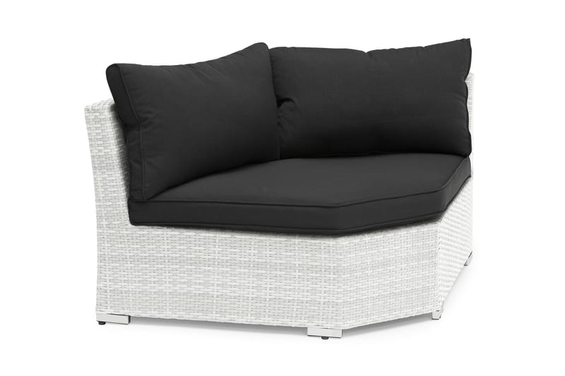 Hjørnedel Wisconsin Rund Kunstrotting/Hvit, Hvit