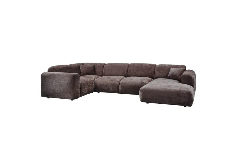 Hjørnesofa Sky, Varm brun, Venstre