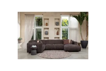 Hjørnesofa Sky - Varm brun, Venstre - Møbler - Sofaer - Hjørnesofaer - Hjørnesofa med divan