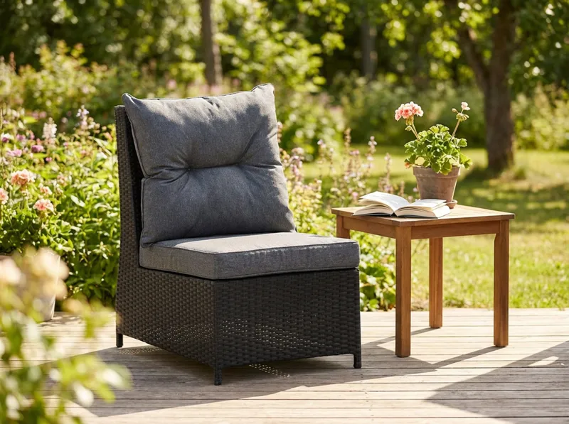 Midtdel James Til Sofa - Svart - Hagemøbler & utemiljø - Øvrig hagemøbler - Moduler - Midtmodul hagesofa