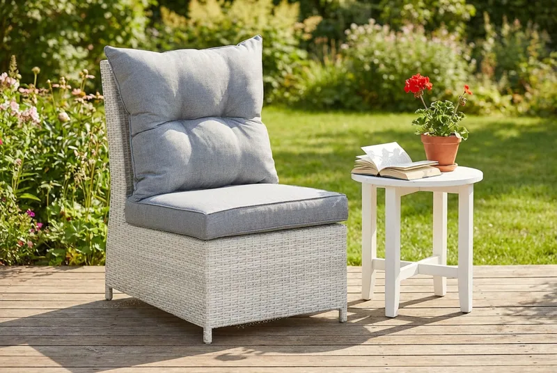 Midtmodul James Til Sofa - Hvit - Hagemøbler & utemiljø - Øvrig hagemøbler - Moduler - Midtmodul hagesofa