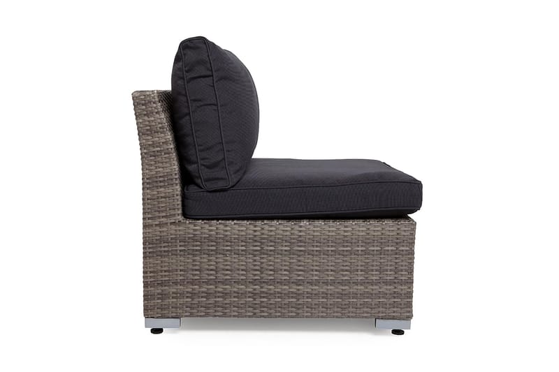Midtmodul Wisconsin Kunstrotting/Grå/Brun - Grå - Hagemøbler & utemiljø - Øvrig hagemøbler - Moduler - Midtmodul hagesofa