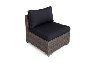 Midtmodul Wisconsin Kunstrotting/Grå/Brun - Grå - Hagemøbler & utemiljø - Øvrig hagemøbler - Moduler - Midtmodul hagesofa