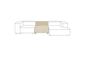 Mittmodul Beliani Aprica Beige||Black - Hagemøbler & utemiljø - Øvrig hagemøbler - Moduler - Midtmodul hagesofa