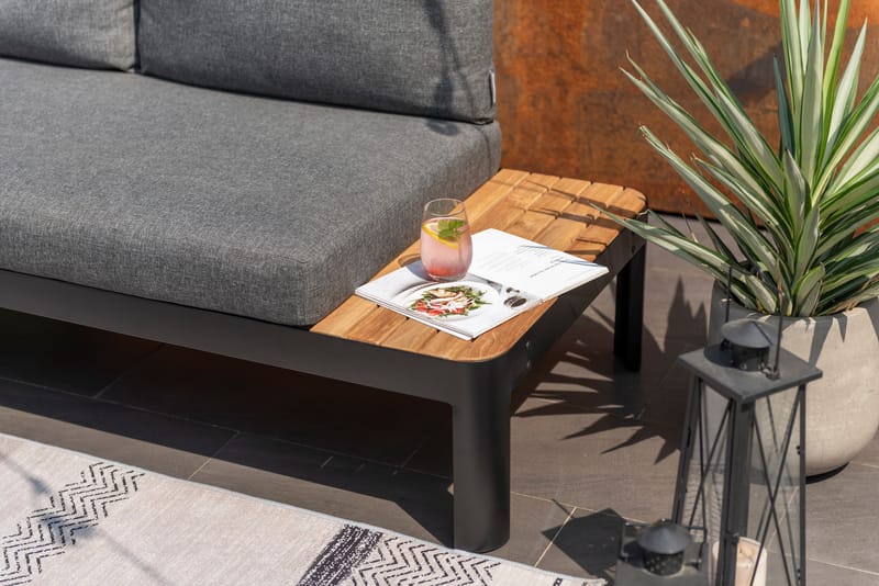 Portals Modulsofa Utendørs 3-seter - Svart - Hagemøbler & utemiljø - Loungemøbler - Loungesofaer