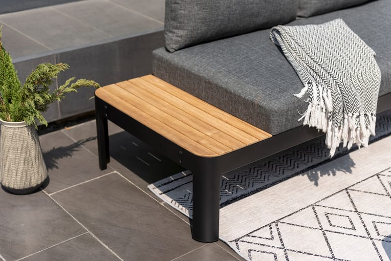 Portals Modulsofa Utendørs 3-seter - Svart - Hagemøbler & utemiljø - Loungemøbler - Loungesofaer