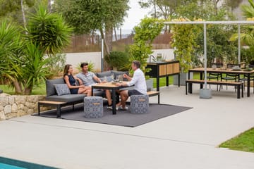 Portals Modulsofa Utendørs 3-seter - Svart - Hagemøbler & utemiljø - Loungemøbler - Loungesofaer