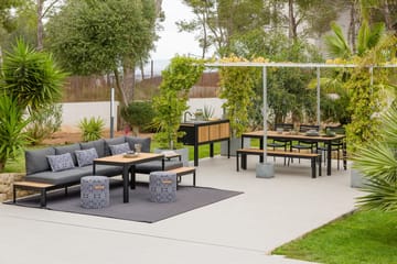 Portals Modulsofa Utendørs 3-seter - Svart - Hagemøbler & utemiljø - Loungemøbler - Loungesofaer