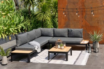 Portals Modulsofa Utendørs 3-seter - Svart - Hagemøbler & utemiljø - Loungemøbler - Loungesofaer