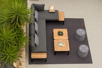 Portals Modulsofa Utendørs 3-seter - Svart - Hagemøbler & utemiljø - Loungemøbler - Loungesofaer