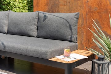 Portals Modulsofa Utendørs 3-seter - Svart - Hagemøbler & utemiljø - Loungemøbler - Loungesofaer