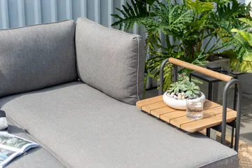 TOPAZ L-sofa 4-seter - Magnesiumgrå - Hagemøbler & utemiljø - Loungemøbler - Loungesofaer