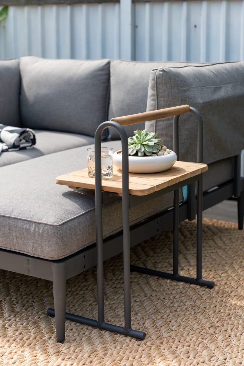 TOPAZ L-sofa 4-seter - Magnesiumgrå - Hagemøbler & utemiljø - Loungemøbler - Loungesofaer