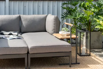 TOPAZ L-sofa 4-seter - Magnesiumgrå - Hagemøbler & utemiljø - Loungemøbler - Loungesofaer