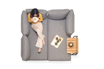 TOPAZ L-sofa 4-seter - Magnesiumgrå - Hagemøbler & utemiljø - Loungemøbler - Loungesofaer