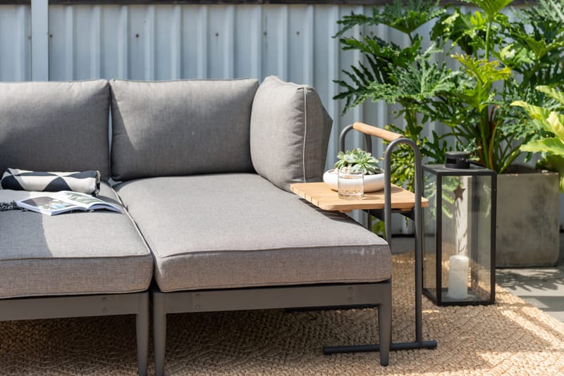 TOPAZ Sofa 2-seter venstre/høyre - Tre/Grå - Hagemøbler & utemiljø - Øvrig hagemøbler - Moduler