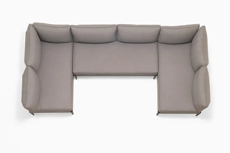 TOPAZ U-sofa 6-seter - Magnesiumgrå - Hagemøbler & utemiljø - Loungemøbler - Loungesofaer