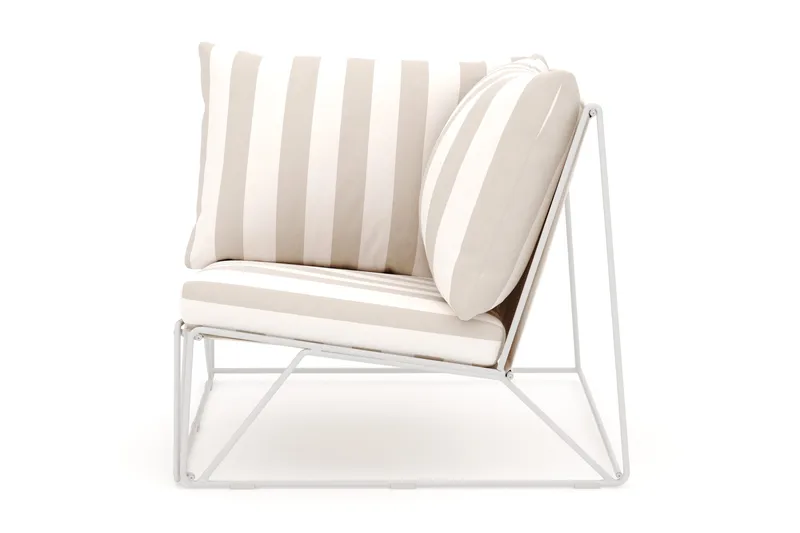 Usteryd Hjørnemodul Utendørs - Beige/Stripet - Hagemøbler & utemiljø - Øvrig hagemøbler - Moduler