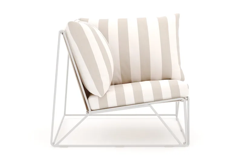 Usteryd Hjørnemodul Utendørs - Beige/Stripet - Hagemøbler & utemiljø - Øvrig hagemøbler - Moduler