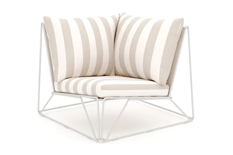 Usteryd Hjørnemodul Utendørs, Beige/Stripet