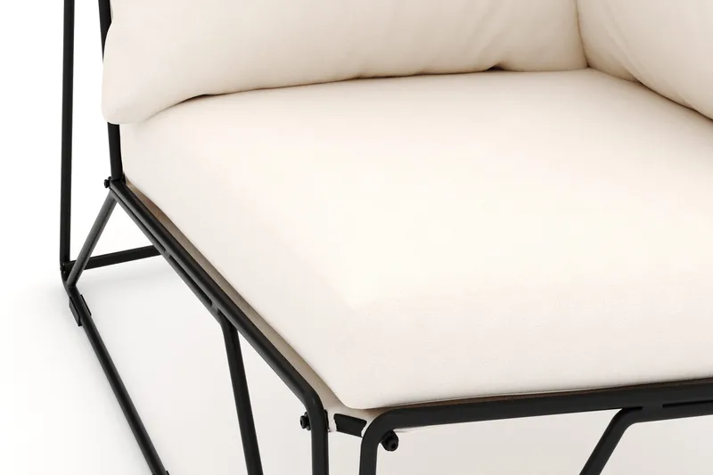 Usteryd Hjørnemodul Utendørs - Svart/Beige - Hagemøbler & utemiljø - Øvrig hagemøbler - Moduler