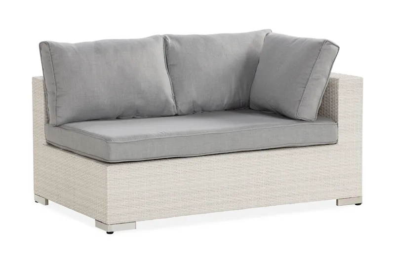 Venstremodul Bahamas 140 cm - Hvit - Hagemøbler & utemiljø - Øvrig hagemøbler - Moduler