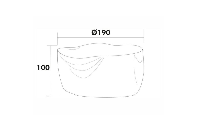 Møbelbeskyttelse Rund Gruppe Hillerstorp Hånger Läcko Shabby Chick Grå Ø190 cm