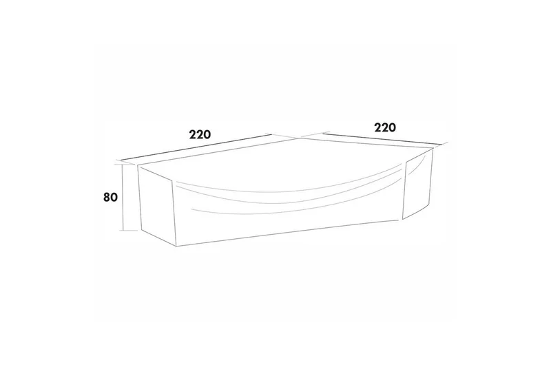 Møbelbeskyttelse sofagruppe Hillerstorp Himmelsnäs 220 x 220 x 80 cm Grå