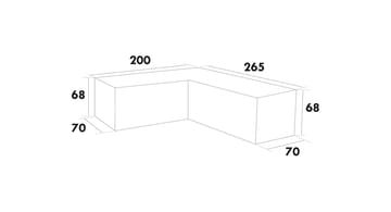 Møbeltrekk til loungegruppe Hillerstorp Allround grå 200/265x70x68 cm - Grå - Hagemøbler & utemiljø - Øvrig hagemøbler - Møbelbeskyttelse - Overtrekk hagemøbler