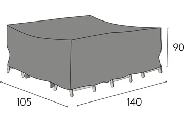 Hillerstorp Møbeltrekk 105x140x90 cm Grå - Hillerstorp - Hagemøbler & utemiljø - Øvrig hagemøbler - Møbelbeskyttelse - Overtrekk hagemøbler