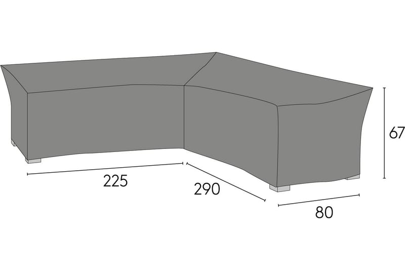 Møbelbeskyttelse Eskilstuna 80x290 cm Grå - Hillerstorp - Overtrekk hagemøbler