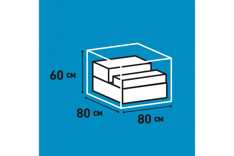 Madison Trekk til hagemøbelputer 80x80x60cm grå - Overtrekk hagemøbler